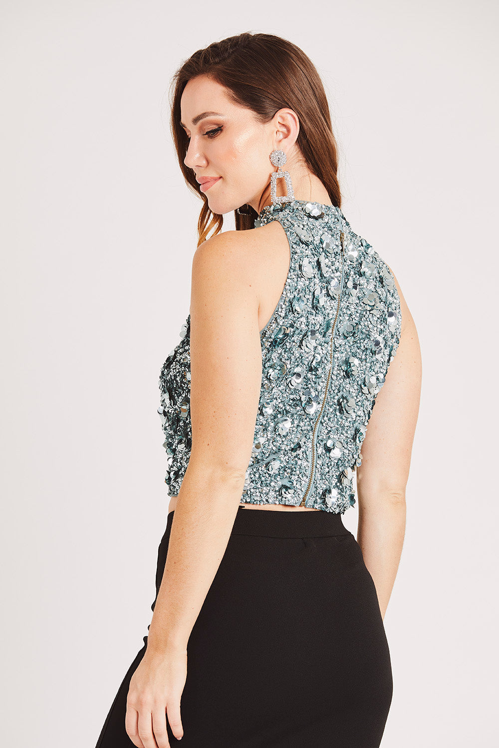 Gui Beaded Top In Teal