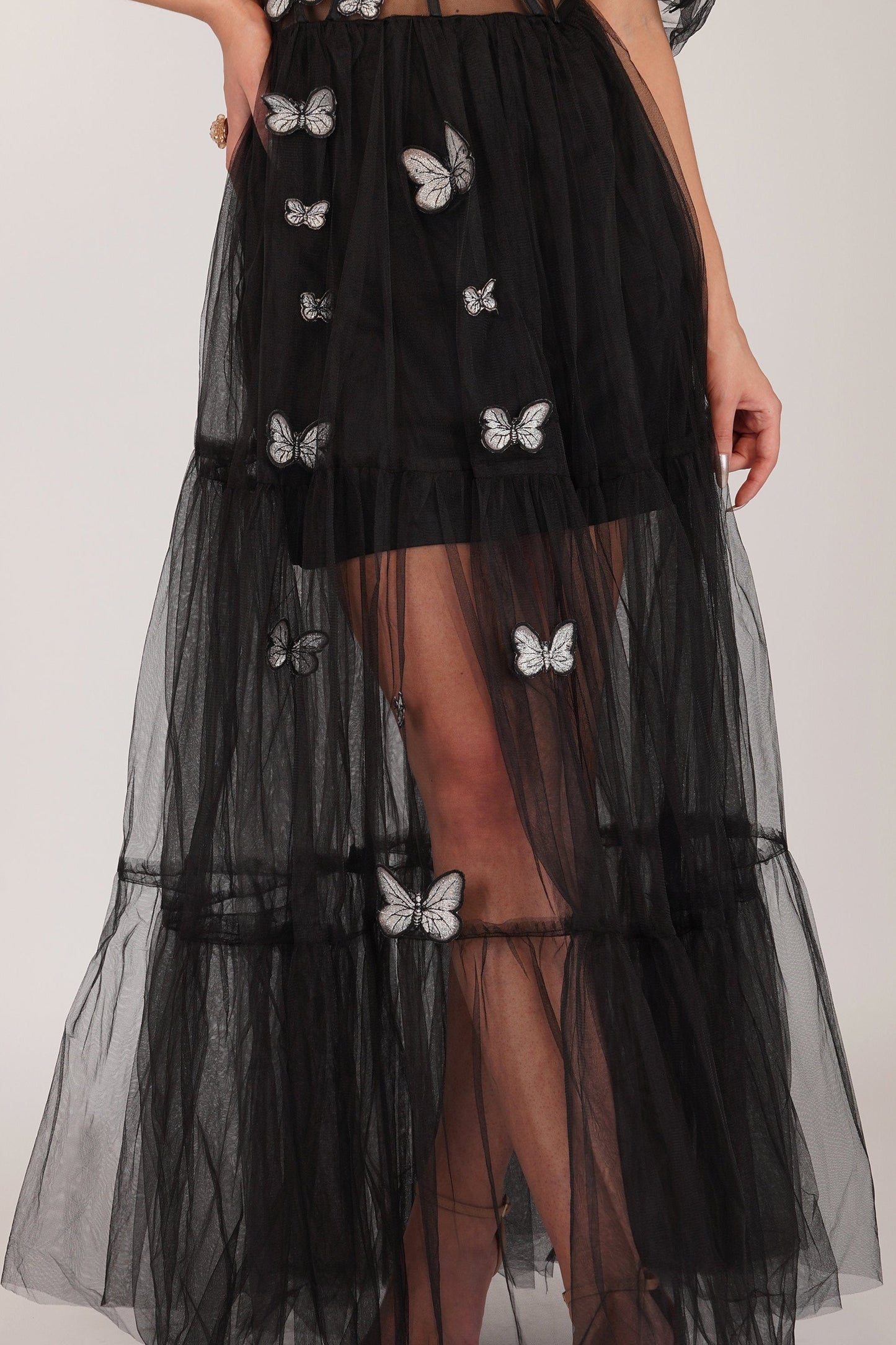Lottie Butterfly Dress In Black