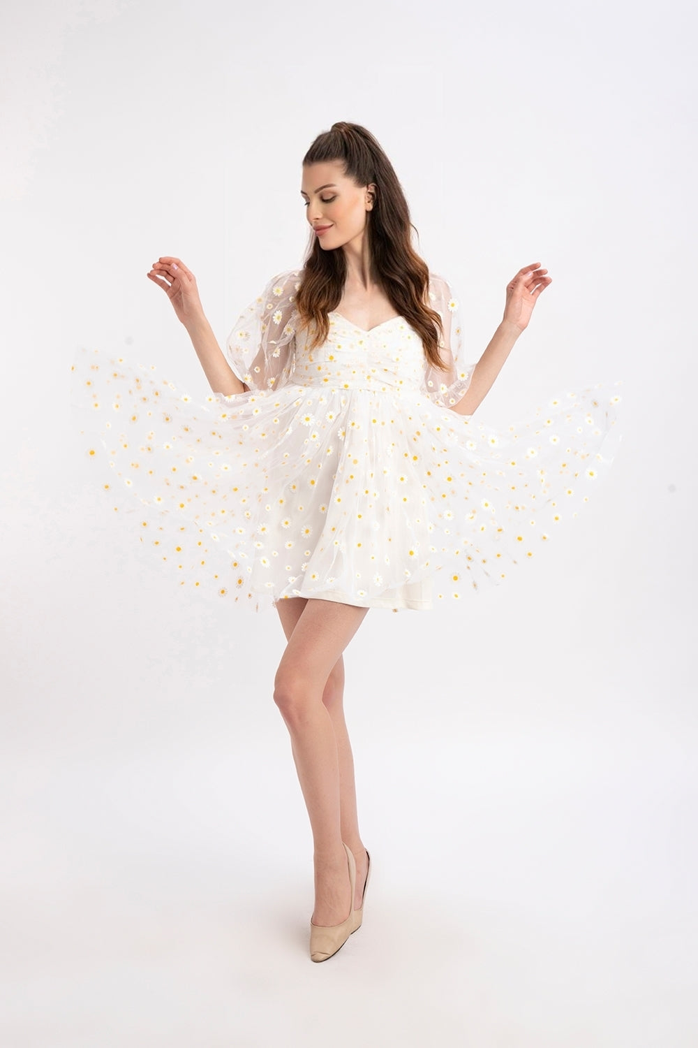 Daisy Tulle Mini Dress