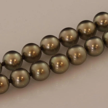 10-11mm Brown Akoya Pearl Necklace With Diamond Clasp
