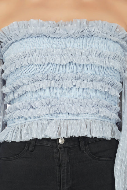  Rolf Top In Blue Polka