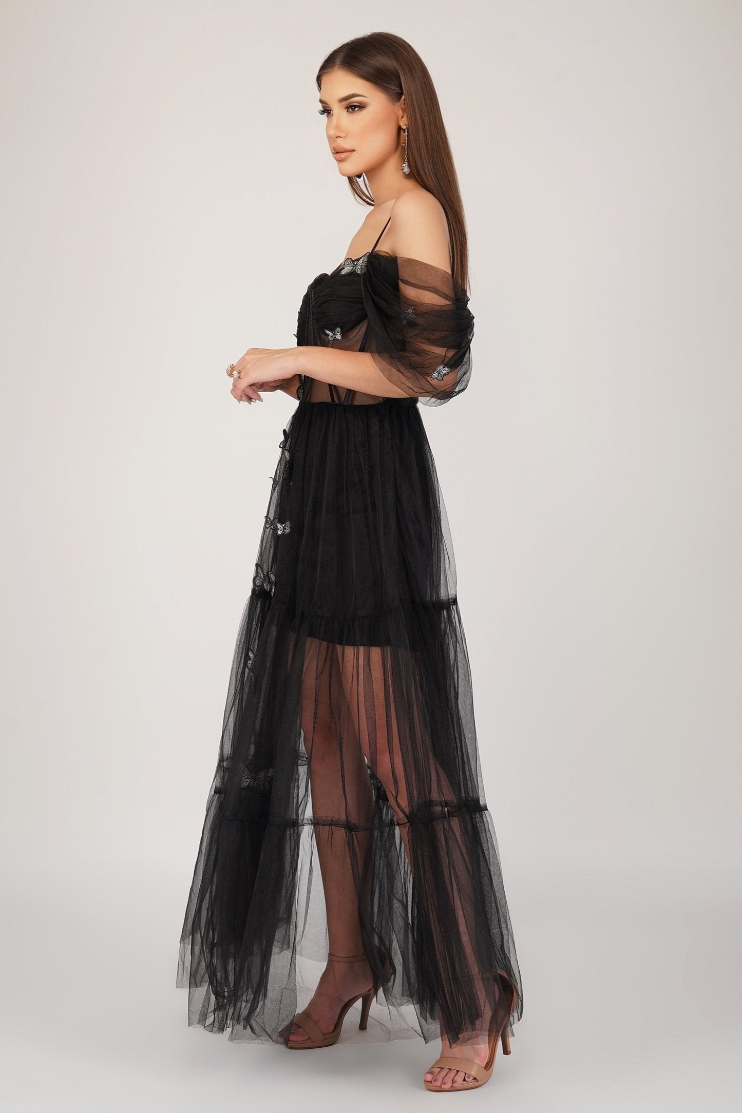  Lottie Butterfly Dress In Black