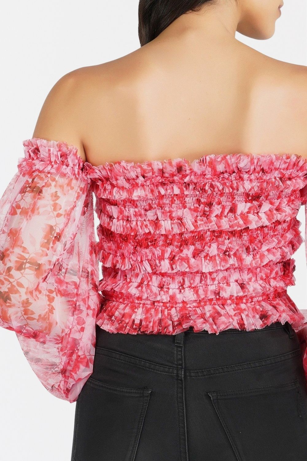 Rolf Top In Red Print