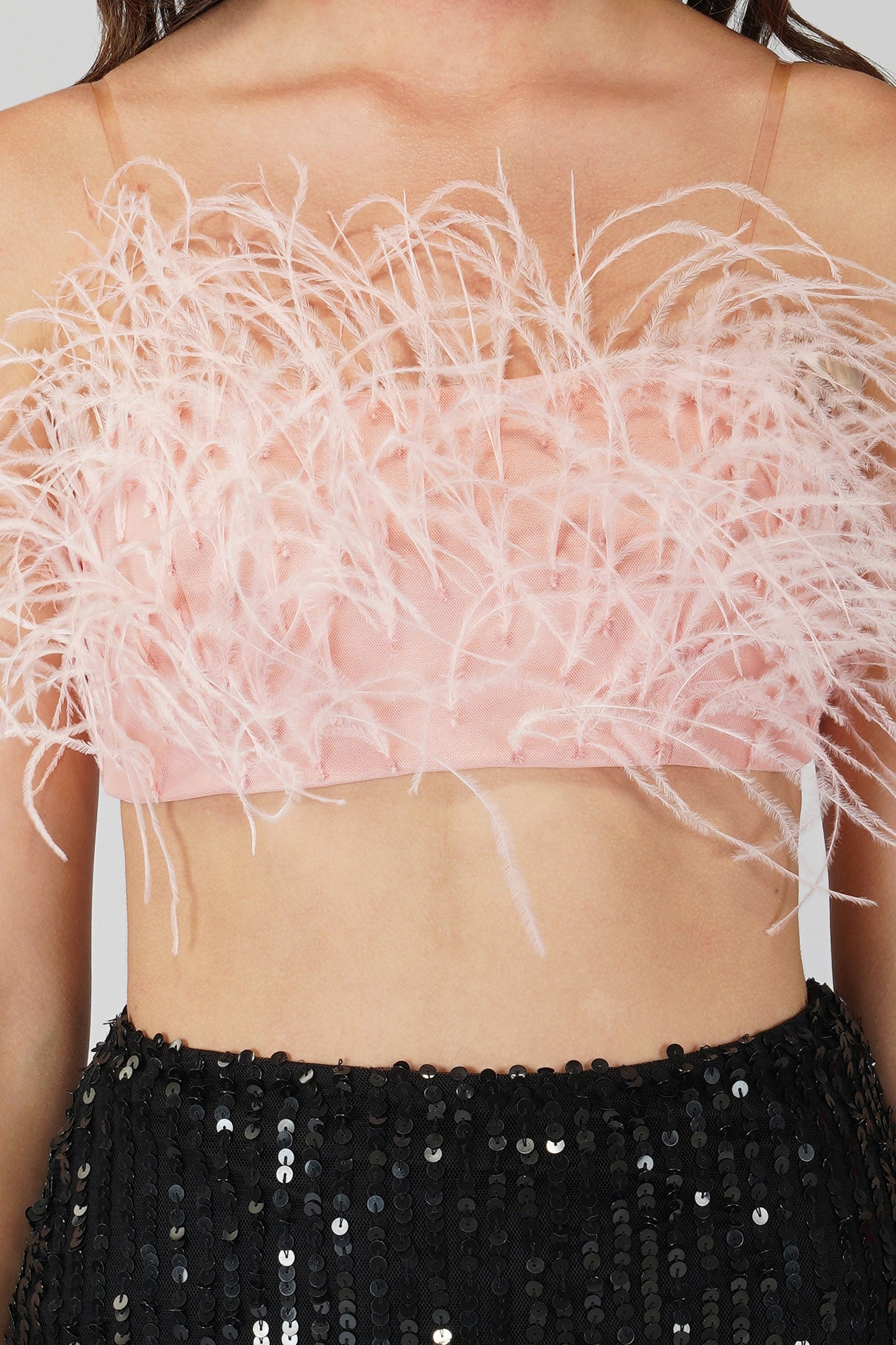  Xara Pink Feather Top