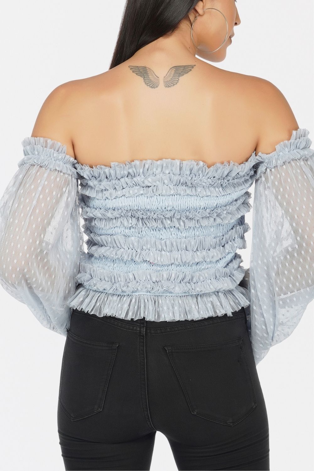  Rolf Top In Blue Polka