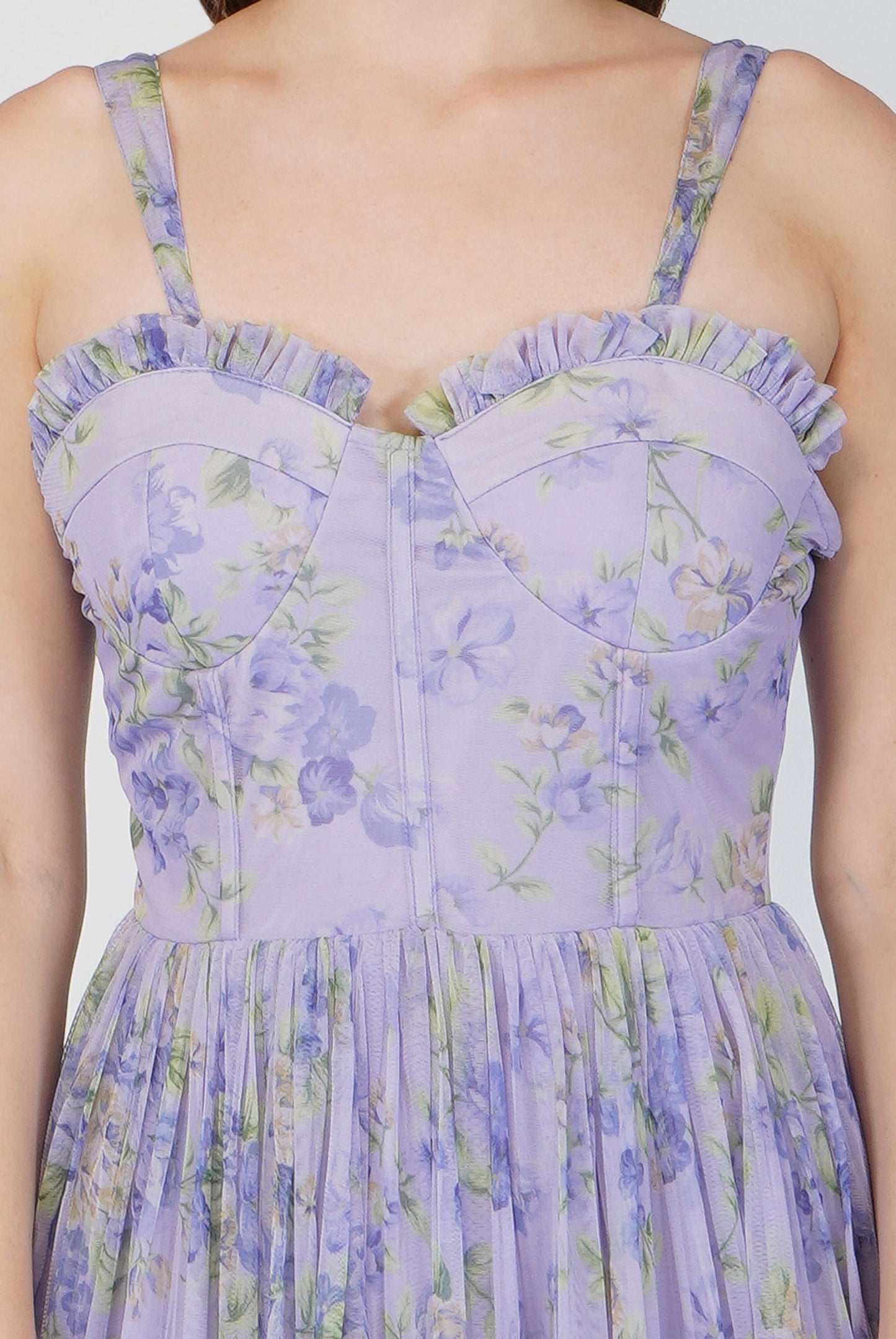  Dane Purple Corset Midi Dress