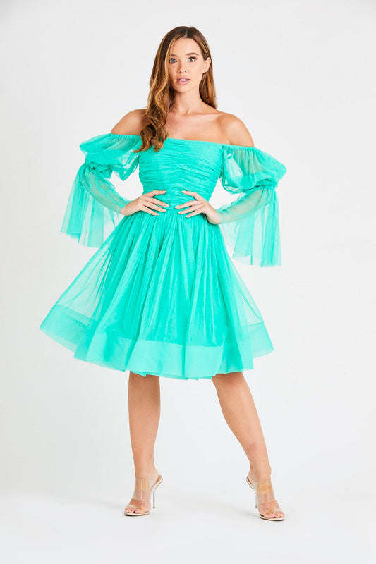  Amora Green Tulle Dress