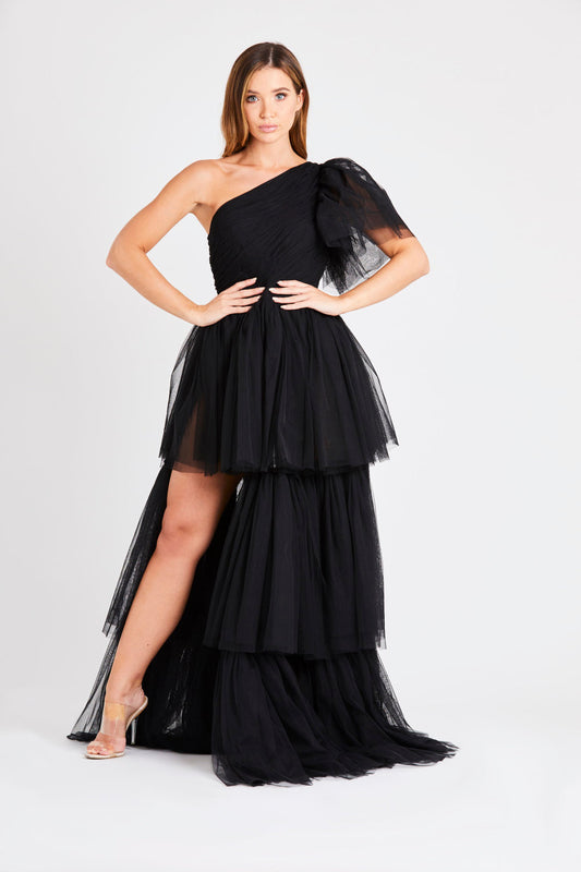  Rowan One Shoulder Tulle Gown