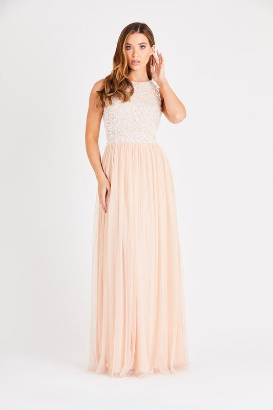  Picasso Bridesmaid Maxi In Blush Nude
