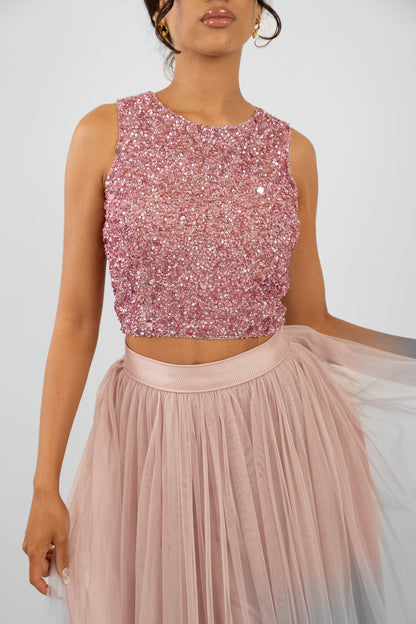  Picasso Pink Sequin Top