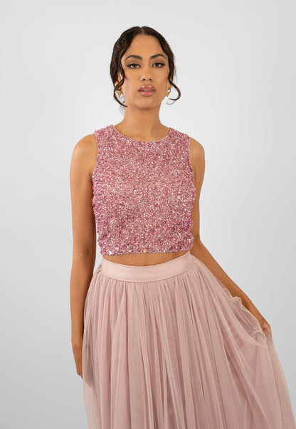  Picasso Pink Sequin Top