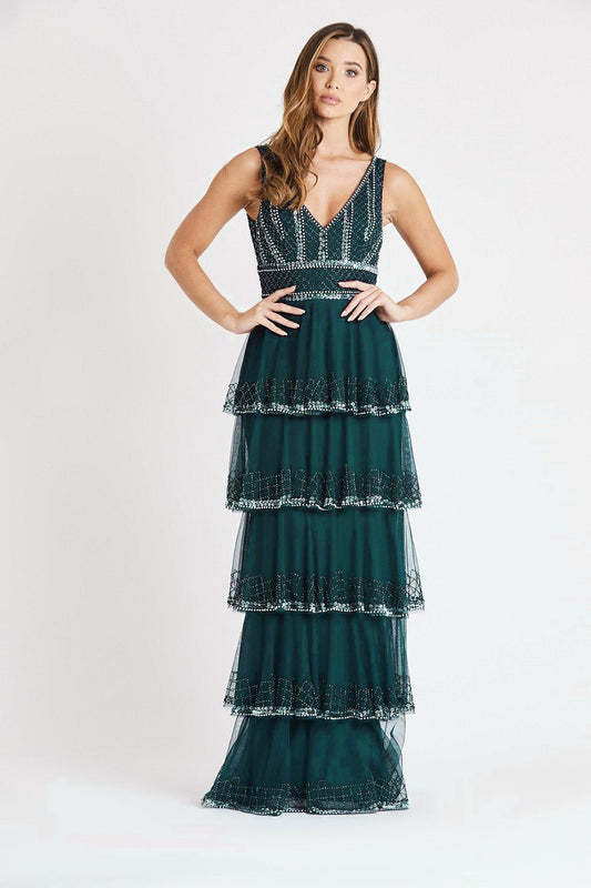  Mulan Lishky Emerald Green Gown